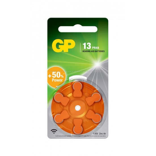 GP ZA13 1.4V Düğme Kulaklık Pili  6lı Paket