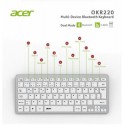 Acer OKR220 Beyaz MultiDevice Dual Mode 2.4GHZ Bluetooth Klavye (Smart Tv)(Android)