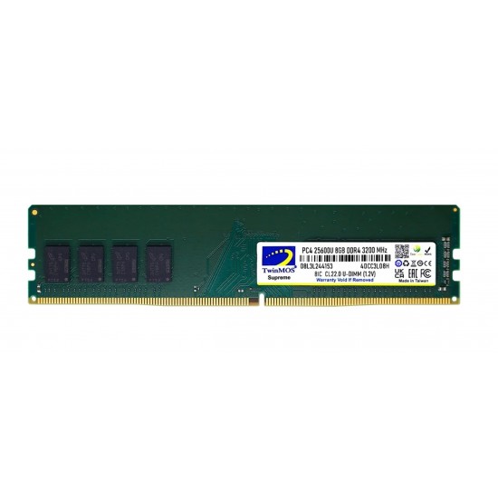 TwinMOS 8GB DDR4 3200MHz CL22 1.2V (MDD48GB3200D) Desktop Pc Ram