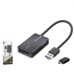 iETOP C313 USB Type-C 3.2 Gen1 All in One Kart Okuyucu CF SD MicroSD MS 5 Gbps Siyah