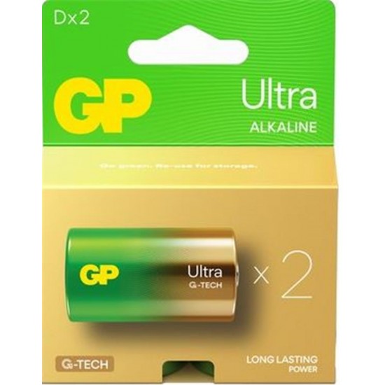 GP G-Tech LR20 Büyük Boy Ultra Alkalin Pil 2li Paket GP13AU-U2 D Boy