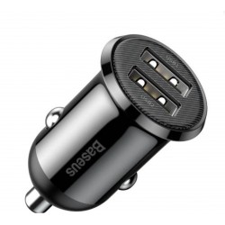 Baseus CCALLP-01 Grain Pro 2xUSB 4.8A Araç Şarj Cihazı-Siyah