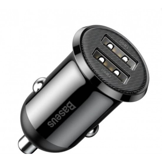 Baseus CCALLP-01 Grain Pro 2xUSB 4.8A Araç Şarj Cihazı-Siyah