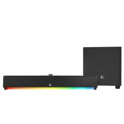 Rampage RM-1 SoundWave Plus Siyah Total 64W 16V-4.06A BT+USB+AUX+TF Kartlı Gaming Soundbar Speaker