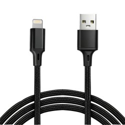 Vcom CU253 Lightning to USB 3m 10W (5V-2A) Örgülü Şarj Kablosu