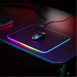 Rampage Pulsar MP-21 Siyah 252-328-3mm RGB Ledli Gaming Mouse Pad