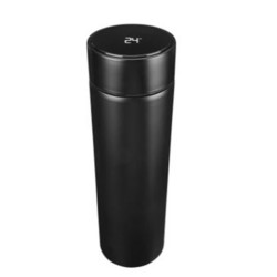 Hytech HY-TM12 Mat Siyah 500ML Dijital Sıcaklık Göstergeli Paslanmaz Çelik Termos