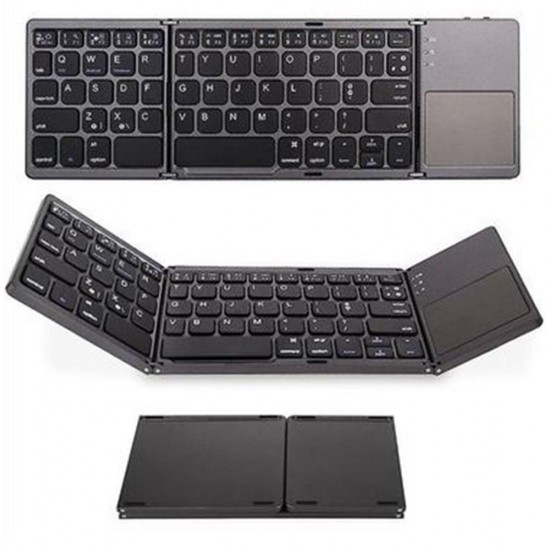 Sline Y-041 Katlanabilir Kablosuz Bluetooth Klavye Touchpadli Taşınabilir