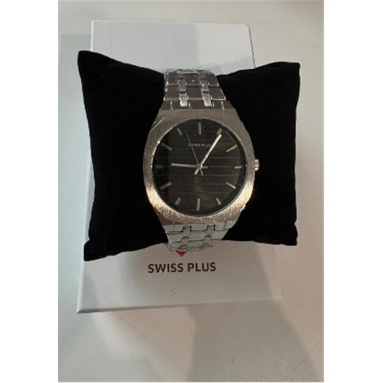 Swiss Plus Man Watch Basic Seri Model-6 ST2302AGP Black-Silver(Kol Saati)