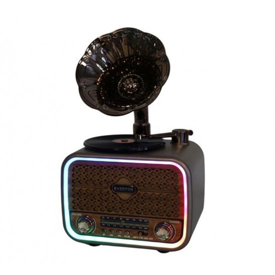 Everton Rt-709 Gramafonlu Bluetooth Fm-Usb-Tf-Aux  Şarjlı Nostaljik Radyo