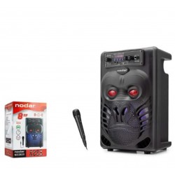 NODAR ND2820 Bluetooth Hoparlör FM Radyo 8 İnç USB TF AUX Mikrofonlu RGB - Siyah