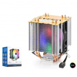 NODAR ND2604 CPU Kule Tipi İşlemci Soğutucu Çift Fanlı 90 mm RGB Siyah