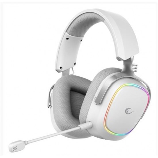 Rampage RETSU Beyaz-Gri Kablosuz 2.4G+ Bluetooth Kumaş  Deri  Earpad Mikrofonlu Oyuncu Kulaklığı