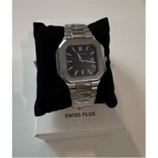 Swiss Plus Man Watch Premium Seri Model-5 RS23146 Blue-Silver(Kol Saati)