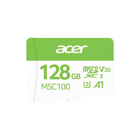Acer MSC100 128GB microSD U3 V30 A1 Aksiyon Kamera & Güvenlik Kamerası Uyumlu