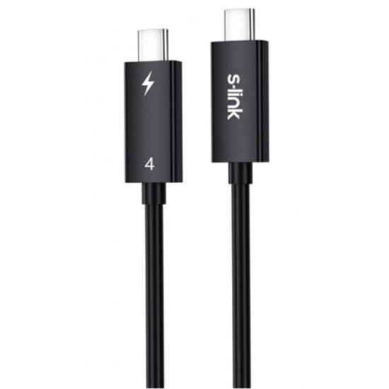 S-link SL-TC401 Thunderbolt 4.0 1m 8k 60Hz PD100W TypeC to TypeC 40Gbps Hızlı Data Kablosu