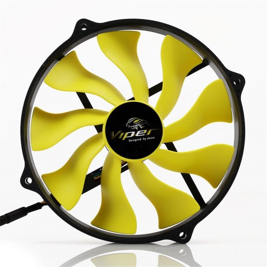 AKASA AK-FN073 Viper R 12cm Yuva için 14cm S-Flow Yüksek Performanslı Sessiz Fan