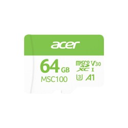 Acer MSC100 64GB microSD U3 V30 A1 Aksiyon Kamera & Güvenlik Kamerası Uyumlu