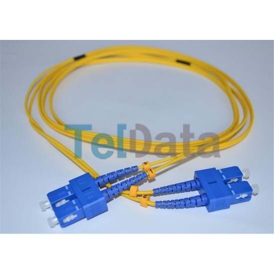 TELDATA TLD-SC112 SC-UPC-SC-UPC SM DX 2 METRE FIBER OPTIK PATCHCORD