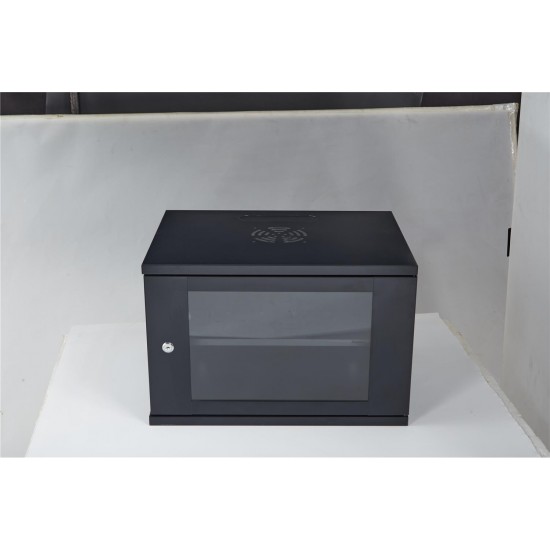 Racksan SE-6409S 9U Duvar Tipi Kabinet (450-530-400) Raf+Fan+Priz