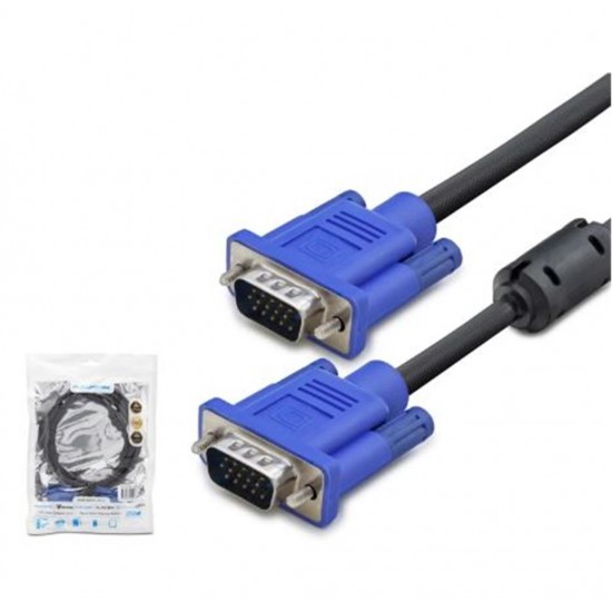 HADRON HDX7785 VGA Kablo OD 7.3 mm A Kalite 15mt - Siyah Mav