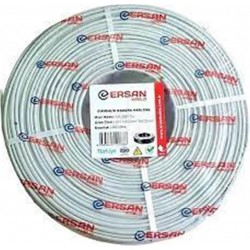 ERSAN ER-2201CU 2+1 1x0,22 mini Coax 2x0,22mm 250 metre CCTV Kamera Kablosu