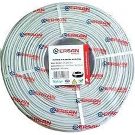 ERSAN ER-2201CU 2+1 1x0,22 mini Coax 2x0,22mm 250 metre CCTV Kamera Kablosu