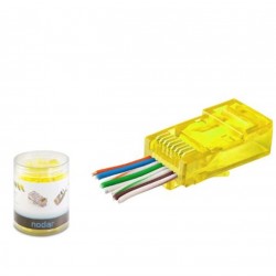 NODAR ND2400 CAT6 EZ RJ45 Konnektör 100 Adet Plastik Kutu - Sarı
