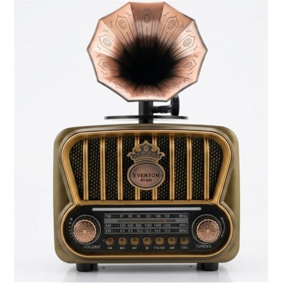 Everton RT-605 Şarjlı,  Nostaljik Radyo( Bluetooth-USB-SD-FM)