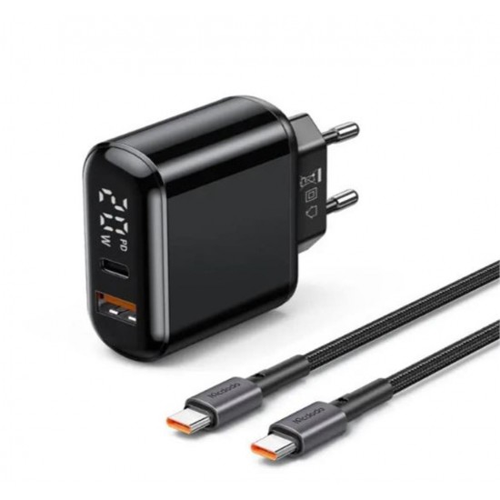 MCDODO CH-7172 PD3 20W 1 USB 1 TYPE-C GİRİŞLİ  ŞARJ ADAPTÖRÜ USB-C TO USB-C -SİYAH