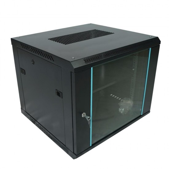 Racksan MT-6609S 9U Duvar Tipi Kabinet (500-600-600) Raf+Fan+Priz