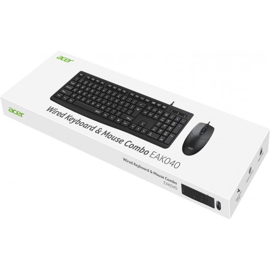 ACER EAK040 BKL Kablolu Klavye+ Mouse set (Mouse 1,40cm Kablo ) (Klavye 1,5cm Kablo )