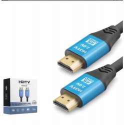NODAR ND4054 HDMI 2.0 Kablo 4K 60 Hz OD 8.0 mm 15 m Siyah Mavi