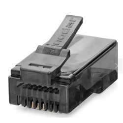 NODAR ND2402 CAT6 EZ RJ45 Konnektör 100 Adet Plastik Kutu - Siyah