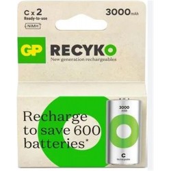 Gp 3000 mAh Orta Boy Şarjlı Pil 2 li  Paket C Boy GP300CHCBMTR-2EB2