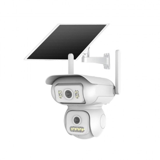 Joysee S2 6Mp AOR 4G 2x2.8mm Solar İki Kamera 4IR+4Led PTZ