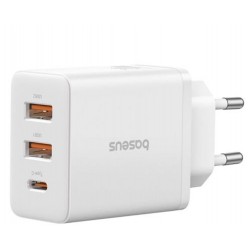 BASEUS P10111402213-00 Cube Hızlı 2 USB-A + Type-C 30W Şarj Cihazı Beyaz