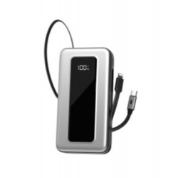 S-link IP-G20M 20000mAh PD65W Makaralı Siyah LCD Taşınabilir Pil Şarj Cihazı Powerbank