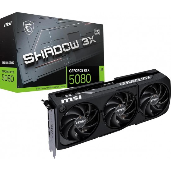 Msi Geforce RTX5080 Shadow 3X OC 16GB GDRR7 256 B DX12 PCIE 5.0 X16 (3XDP 1XHDMI) Ekran Kartı