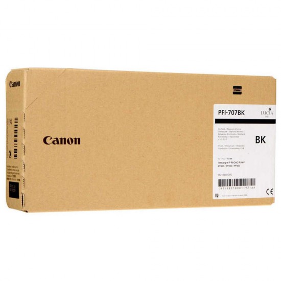 Canon PFI-707BK Black Siyah Plotter Kartuş IPF830-840-850