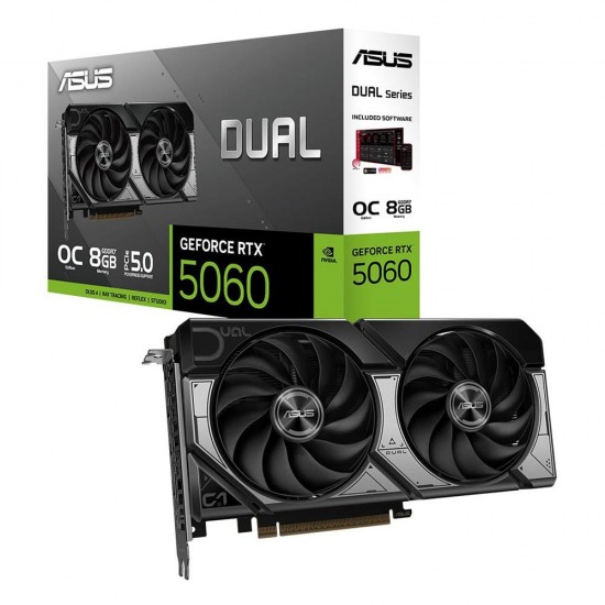 Asus RTX5060 Dual OC Edition 8 GB 128 Bit GDDR7 DUAL-RTX5060-O8G DLSS3 Ekran Kartı