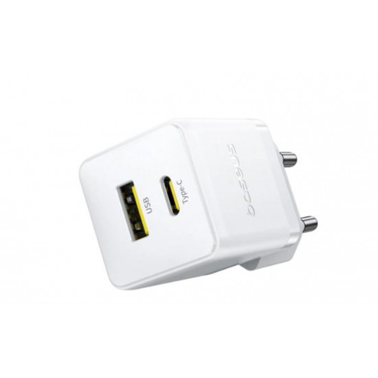 Baseus Palm Hızlı Şarj Aleti C+U 30W EU Beyaz (P1011160A213-00)