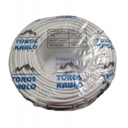 Toros Sinyal Kablosu 2x2,5 Cca Beyaz(top-100 Mt)