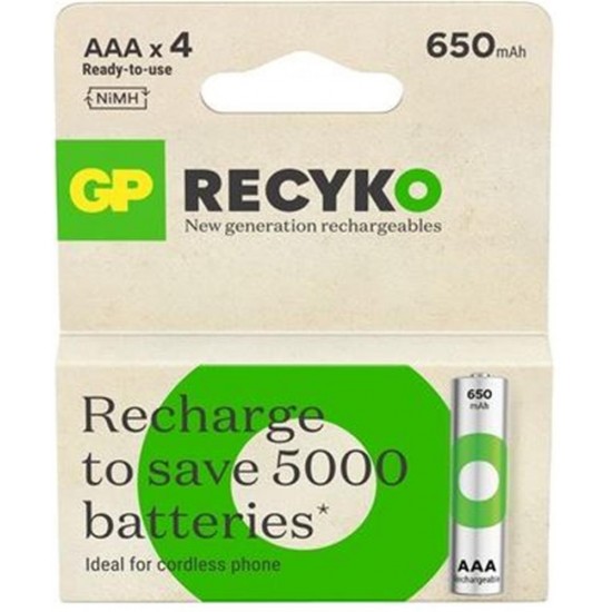 GP AA 1300 mAh Şarjlı Recharge Kalem Pil 4lü Paket GP1300AAHVC-2TLB4