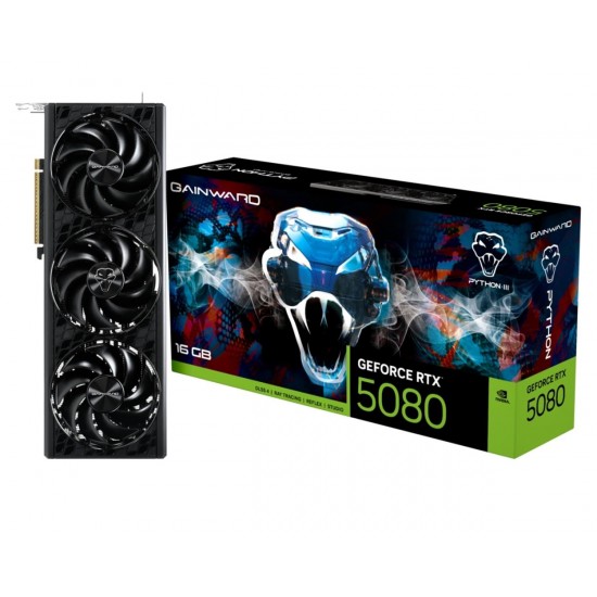 Gainward GeForce RTX5080 Python III 16GB GDDR7 256Bit NE75080019T2-GB2035T Gaming Ekran Kartı