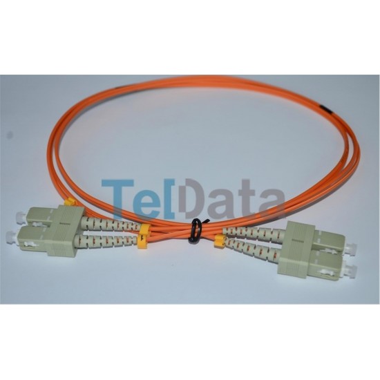 TELDATA TLD-SCMM85 SC-UPC-SC-UPC MM DX OM2 1 METRE FIBER OPTIK PATCHCORD