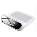 S-link SL-CW18 Beyaz Telefon Uyumlu 15W LCD Ekran Double Alarmli Kablosuz Şarj Cihazı