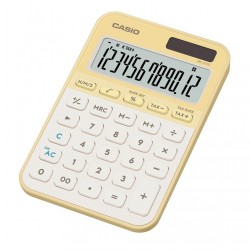 Casio MS-20YC-LY 12 Hane Pastel  Sarı Krem Masa Üstü Hesap Makinesi