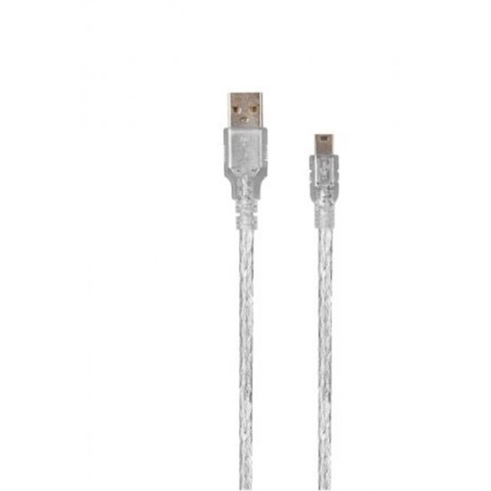 S-link SL-UK53 Usb2.0 3m Şeffaf Usb AM-Mini 5pin Kablo