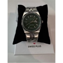 Swiss Plus Man Watch Premium Seri Model-2ST3442AGS Green-Silver(Kol Saati)